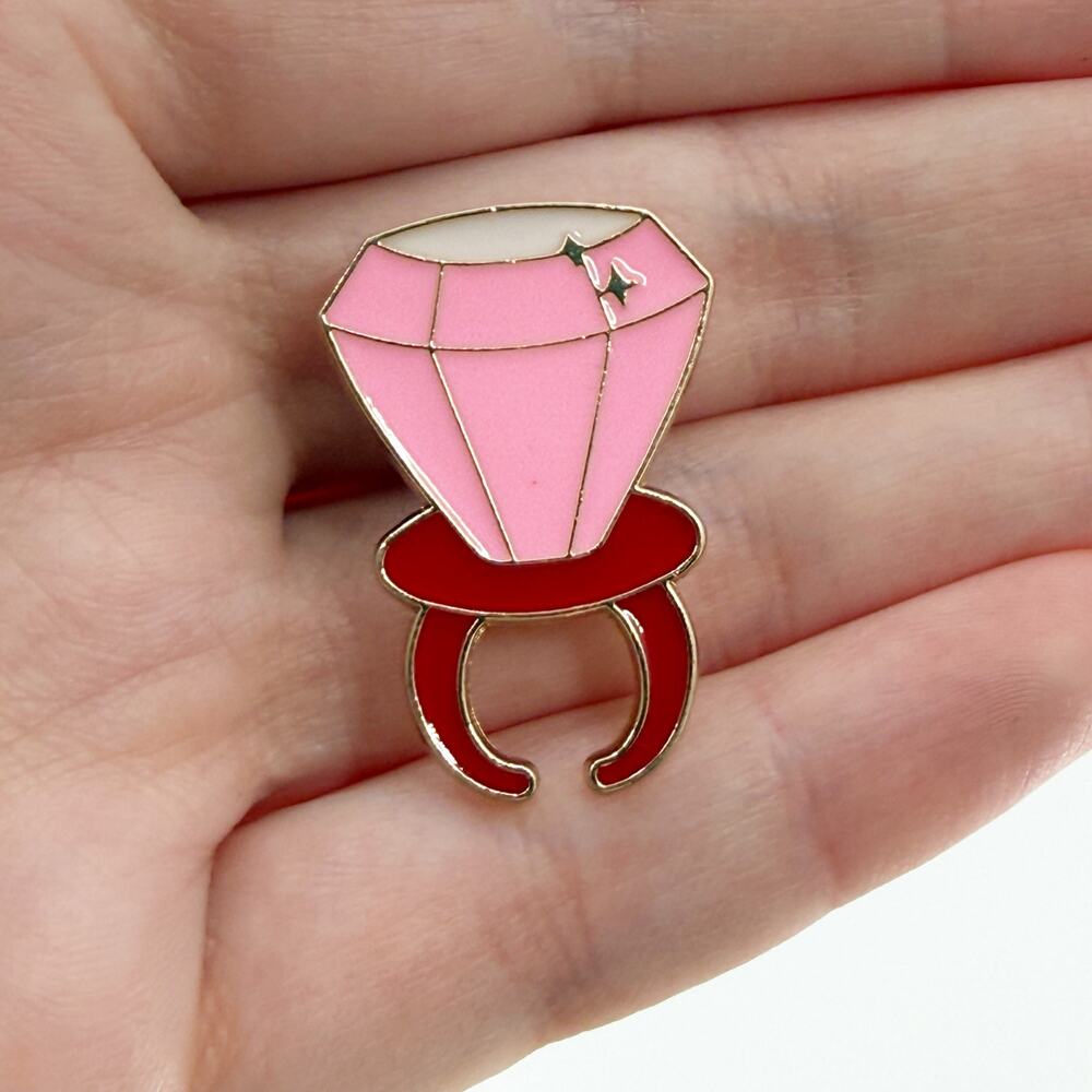 Ring Pop Candy Gold Enamel Pin: Sweet Valentine Gift, Nostalgic